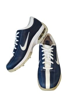 Nike Air Max Giddy Up Women's Golf Shoes Size 5.5 Blue White Leather